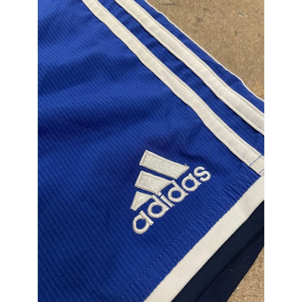 Adidas Shorts Youth 14 Blue 3-Stripes Adizero Athletic Soccer Running Gym‎